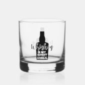 Grappig whiskey spirit dier whisky glas (Voorkant)