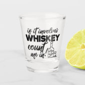 Grappig whisky woord kunst drink shot glas (Voorkant)