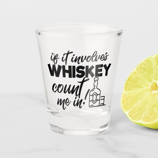 Grappig whisky woord kunst drink shot glas (Voorkant)
