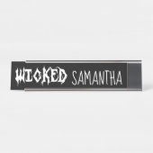 Grappig  wicked nu gothic Halloween Bureau Naambordje (Voorkant)