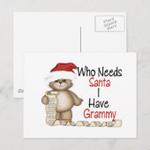 Grappig, wie heeft de Kerstman nodig? Feestdagenkaart (Voorkant / Achterkant)