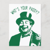 Grappig Wie is je Ier Saint Patrick's Day Briefkaart (Voorkant)