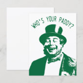 Grappig Wie is je Ier Saint Patrick's Day Briefkaart (Voorkant / Achterkant)