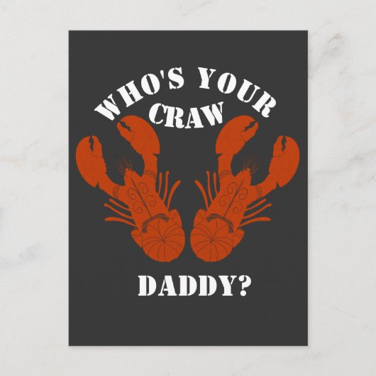 Grappig wie is jouw Craw Daddy Briefkaart (Voorkant)