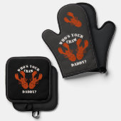 Grappig, wie is jouw Craw Daddy? Ovenwant & Pannenlap Set (Voorkant / Achterkant)