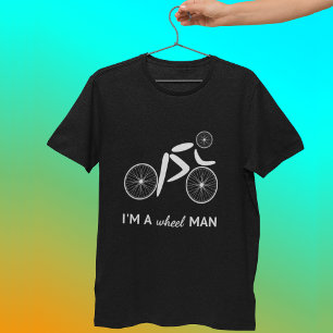 Grappig wiel man fietsen t-shirt