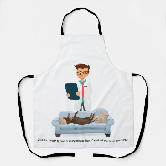 Grappig Wiener Dog All-Over Print Schort (Voorkant)