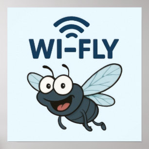 Grappig Wifi Poster