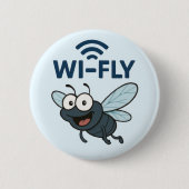 Grappig Wifi Ronde Button 5,7 Cm (Voorkant)
