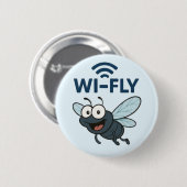 Grappig Wifi Ronde Button 5,7 Cm (Voorkant /achterkant)