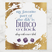 Grappig Wijn Bunco Party Etiket (Enkel label)