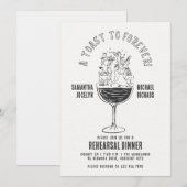 Grappig wijn glas oefen diner feest kaart (Voorkant / Achterkant)