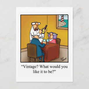 Grappig Wijn Humor "Vintage"? Briefkaart