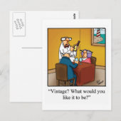Grappig Wijn Humor "Vintage"? Briefkaart (Voorkant / Achterkant)