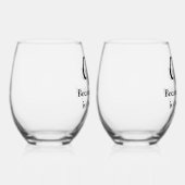 Grappig - Wijn omdat volwassenen overschat zijn! Wijnglas Zonder Voet (Rechts)