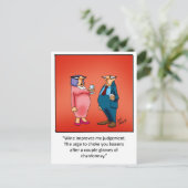 Grappig wijncadeau! briefkaart (Staand voorkant)