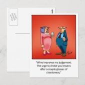 Grappig wijncadeau! briefkaart (Voorkant / Achterkant)