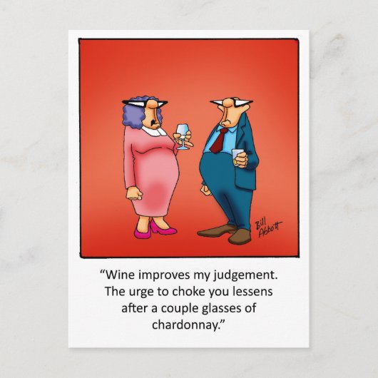 Grappig wijncadeau! briefkaart (Voorkant)