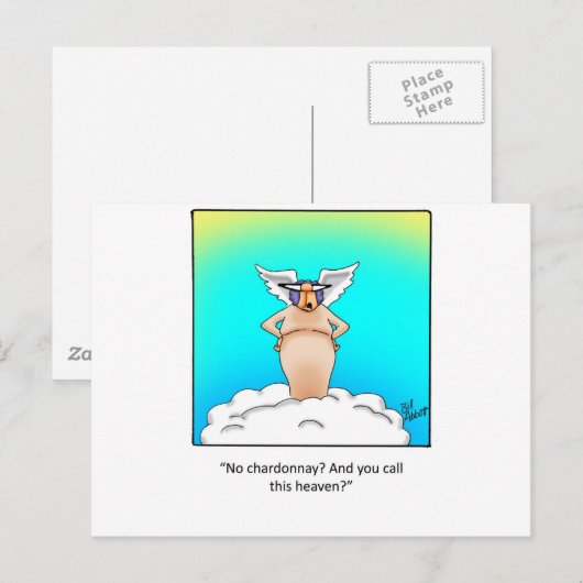 Grappig wijncadeau! briefkaart (Voorkant / Achterkant)