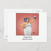 Grappig wijncadeau! briefkaart (Voorkant / Achterkant)