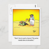 Grappig wijncadeau! briefkaart (Voorkant / Achterkant)