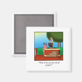 Grappig wijncadeau! Cartoon cadeau! Magneet (Voorkant / Achterkant)