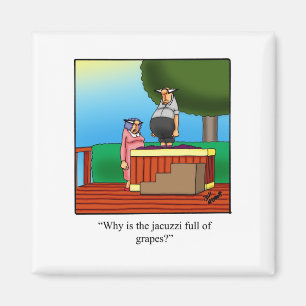 Grappig wijncadeau! Cartoon cadeau! Magneet