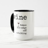 Grappig, wijncitaat, koffie Mok (Voorkant links)