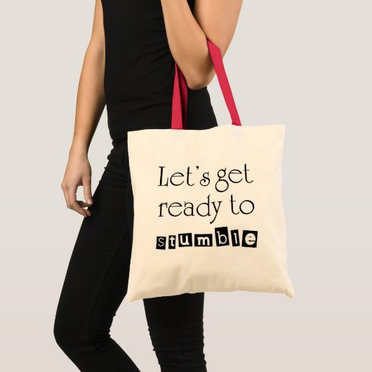Grappig wijncitaat typografie humor eenvoudige vro tote bag (Voorkant (product))