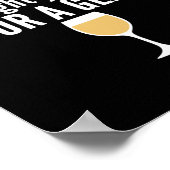 Grappig wijncitaat - Yoga-klasse? Een glas vormen Poster (Hoek)