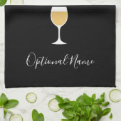 Grappig wijncitaat - Yoga-klasse? Een glas vormen Theedoek (Gevouwen)