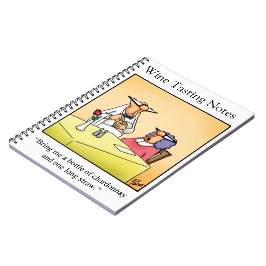 Grappig wijndagboek cadeau notitieboek (Linkerzijde)