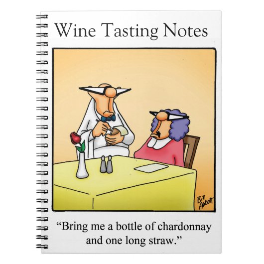 Grappig wijndagboek cadeau notitieboek (Voorkant)