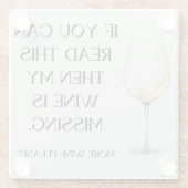 GRAPPIG WIJNDRINKER CADEAU GLAZEN ONDERZETTER (Achterkant)