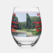 Grappig wijnglas zonder voet (Rechts)