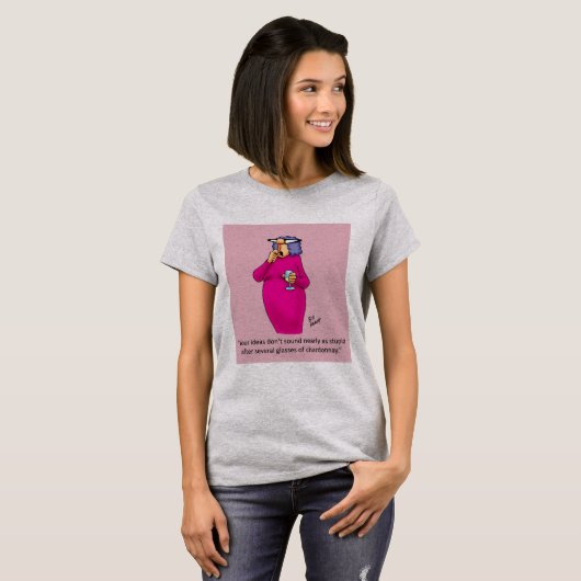 Grappig wijnliefhebber Humor T-shirt (Voorkant volledig)