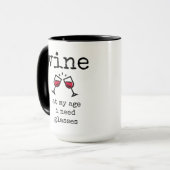 Grappig, Wijnliefhebber, Quote, Koffie Mok (Voorkant links)
