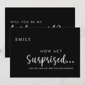 Grappig Wil je mijn bruidsmeisje voorstel Kaart (Voorkant / Achterkant)