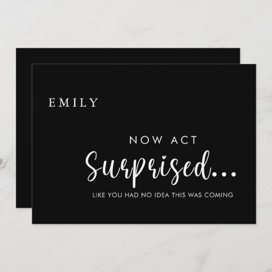 Grappig Wil je mijn bruidsmeisje voorstel Kaart (Voorkant / Achterkant)