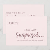 Grappig Wil je mijn bruidsmeisje zijn Voorstelkaar Kaart (Voorkant / Achterkant)