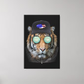 Grappig wild gekleed als Funny Bengal Tiger Canvas Afdruk (Voorkant)