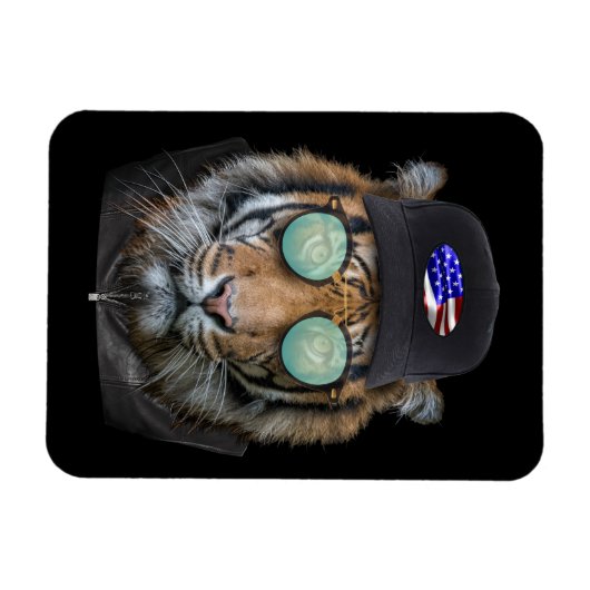 Grappig wild gekleed als Funny Bengal Tiger Magneet (Horizontaal)
