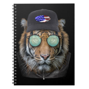 Grappig wild gekleed als Funny Bengal Tiger Notitieboek