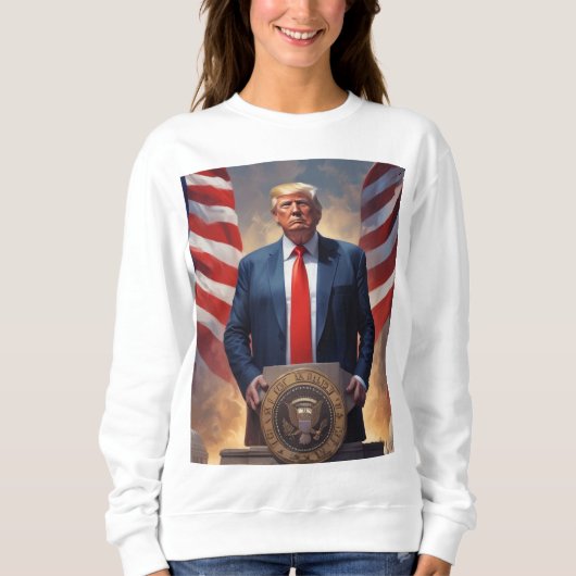 Grappig willekeurig Donald Trump Sweatshirt (Voorkant)