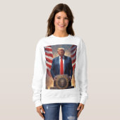 Grappig willekeurig Donald Trump Sweatshirt (Voorkant volledig)