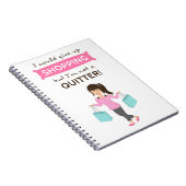 Grappig winkelen citaat is geen redmiddel voor haa notitieboek (Rechterzijde)