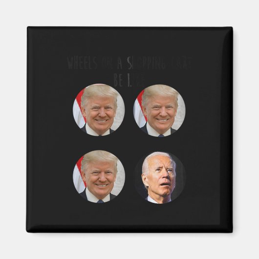 Grappig winkelwagentje Trump Biden verkiezing meme Magneet (Voorkant)