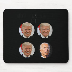 Grappig winkelwagentje Trump Biden verkiezing meme Muismat