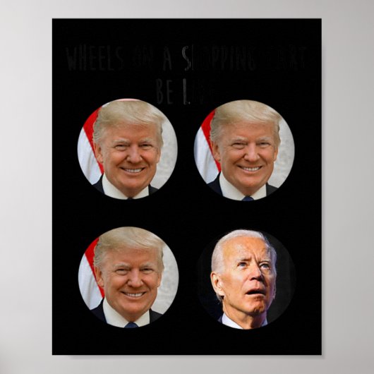 Grappig winkelwagentje Trump Biden verkiezing meme Poster (Voorkant)
