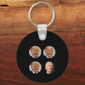 Grappig winkelwagentje Trump Biden verkiezing meme Sleutelhanger (Voorkant)